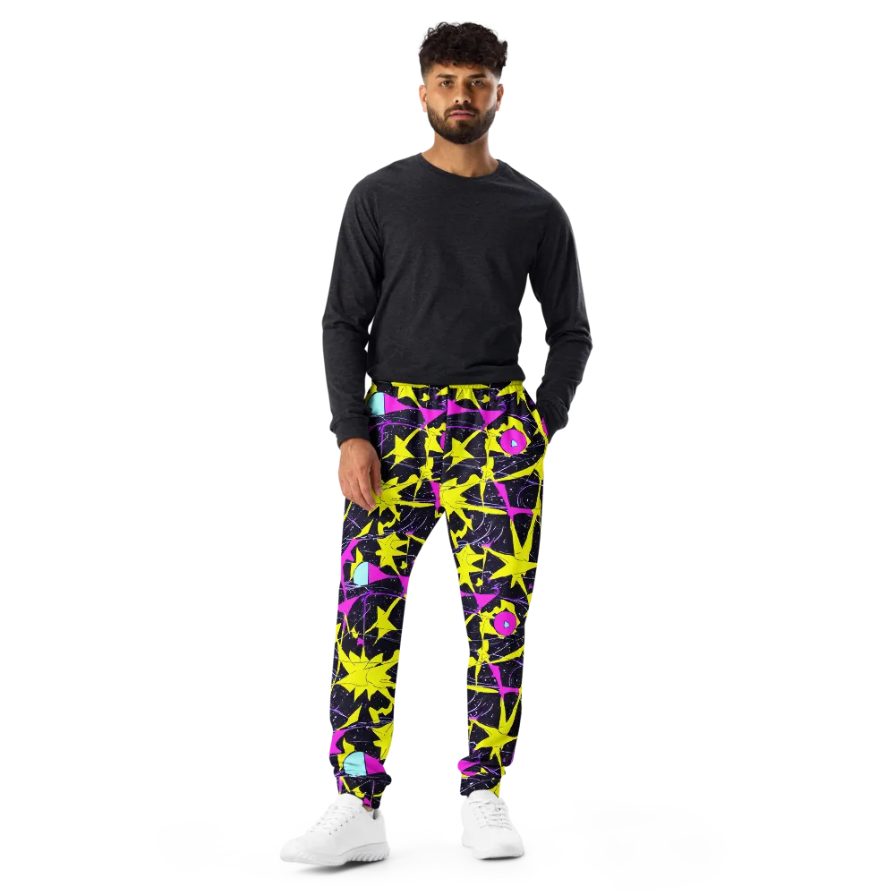 Ultraviolet Fracture on Men's Joggers — Front