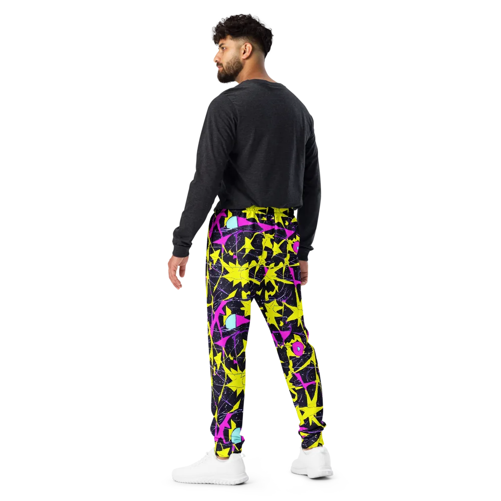Ultraviolet Fracture on Men's Joggers — Back