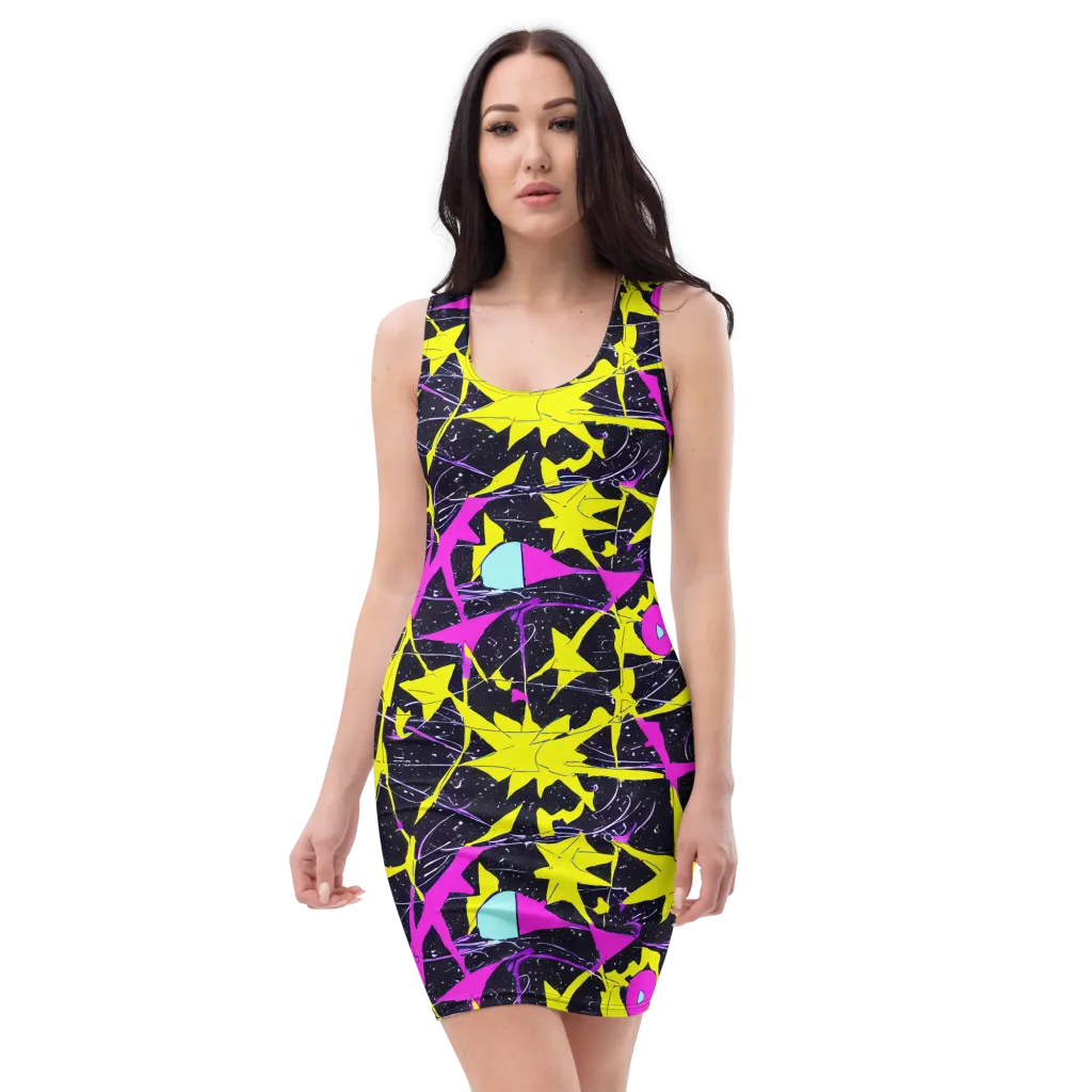 Ultraviolet Fracture on Bodycon Dress — Front