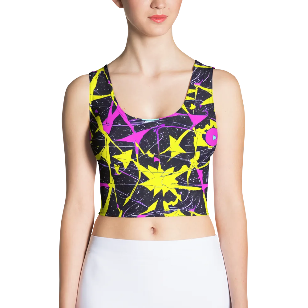 Ultraviolet Fracture on Crop Top — Front
