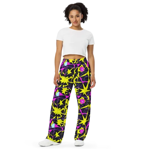 Ultraviolet Fracture on a Wide-Leg Pants