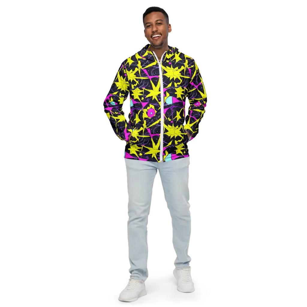 Ultraviolet Fracture on Men's Windbreaker — Front