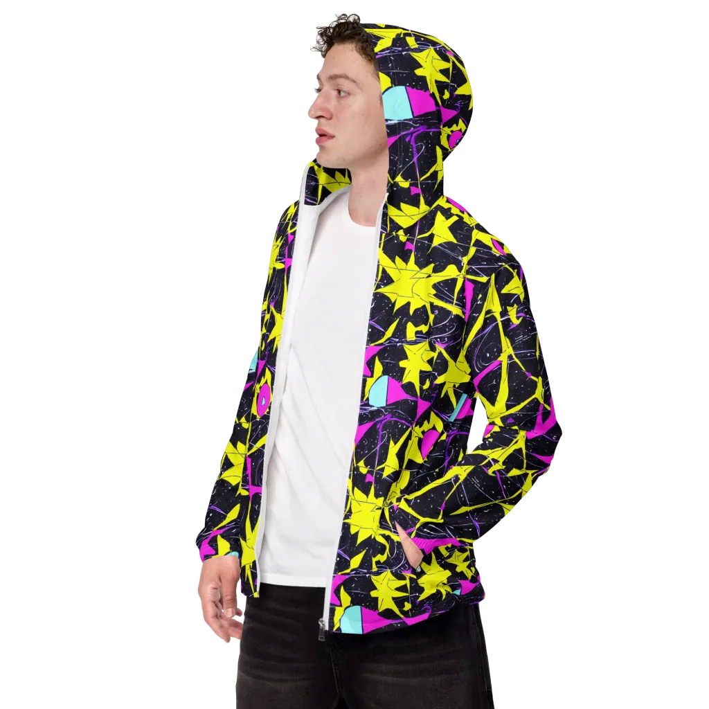 Ultraviolet Fracture on Men's Windbreaker — Left Front
