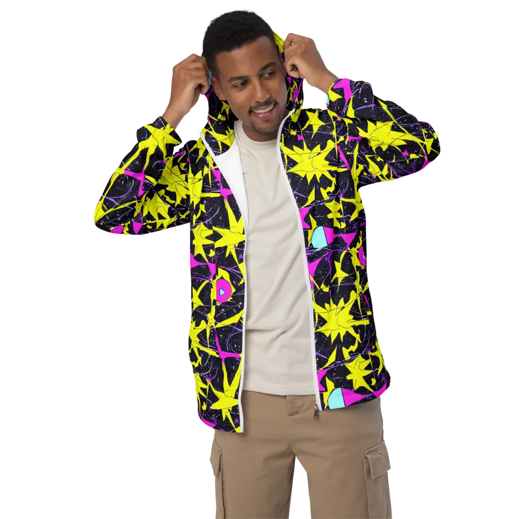 Ultraviolet Fracture on Men's Windbreaker — Front