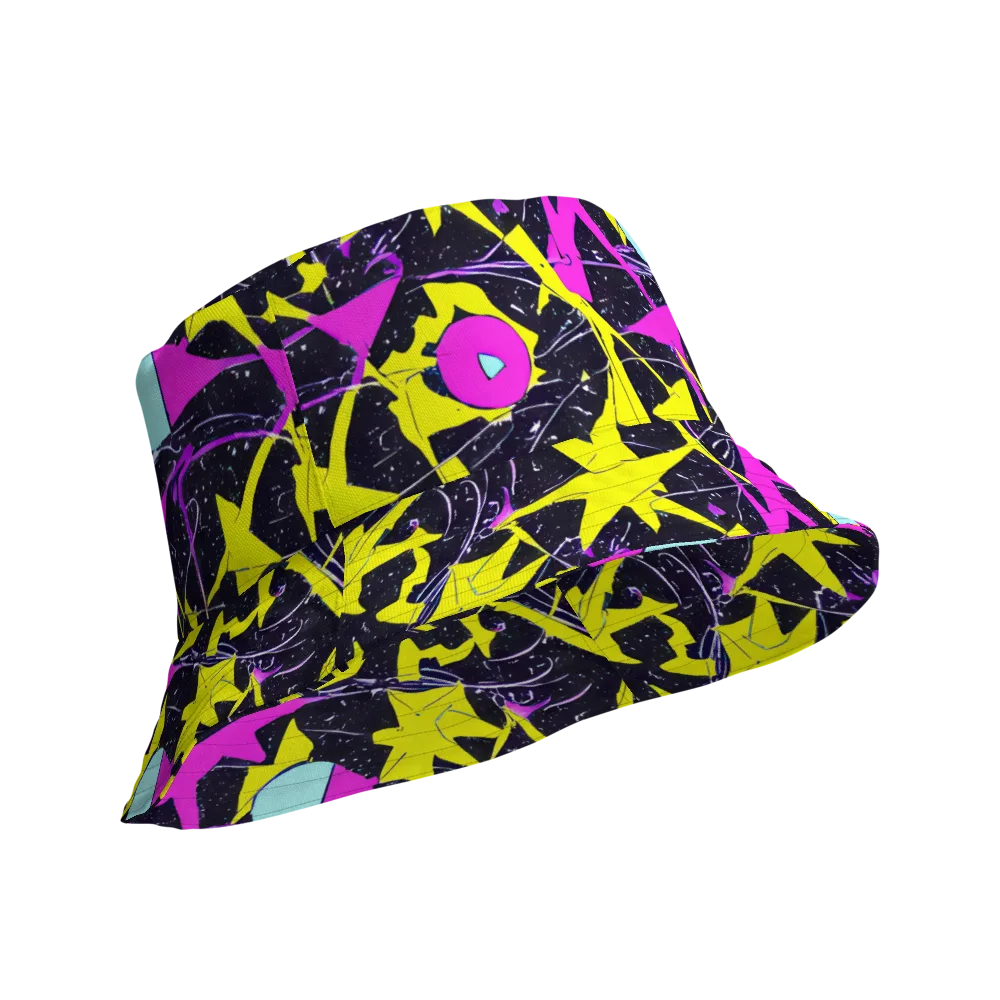 Ultraviolet Fracture on Reversible Bucket Hat — Product details Outside