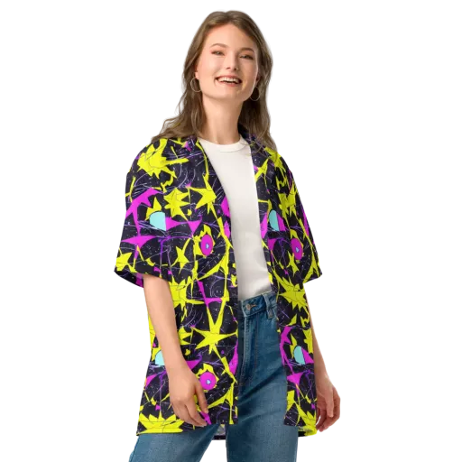 Ultraviolet Fracture on a Button Shirt