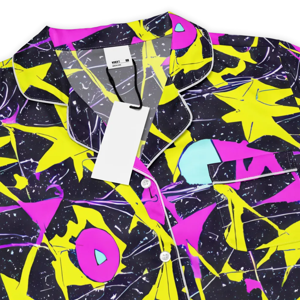 Ultraviolet Fracture on Women's Short Sleeve Pajama Top — Product details
