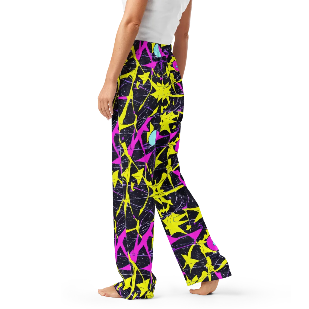 Ultraviolet Fracture on Women's Pajama Pants — Left