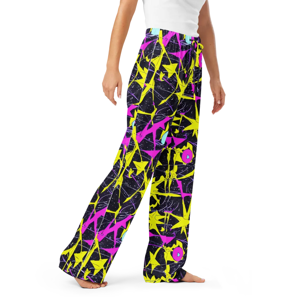 Ultraviolet Fracture on Women's Pajama Pants — Right Front