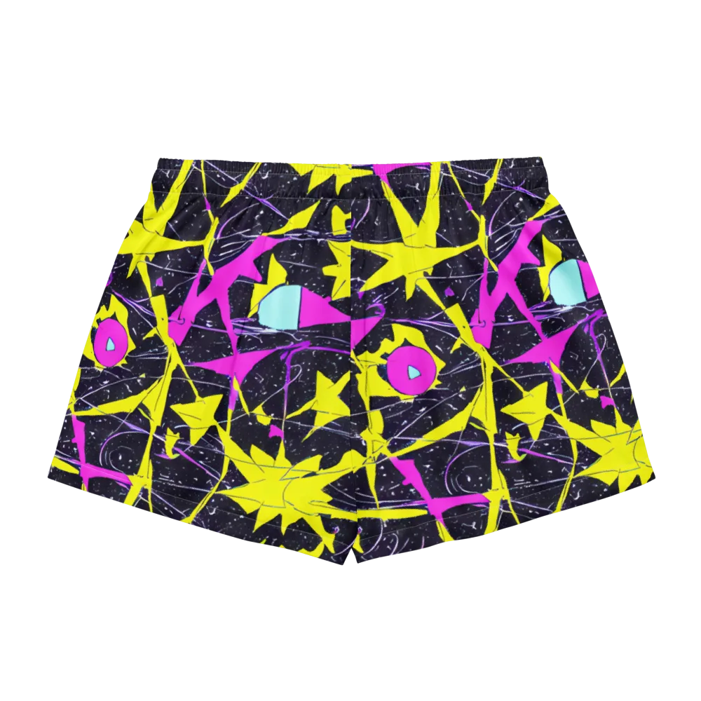 Ultraviolet Fracture on Women's Pajama Shorts — Back