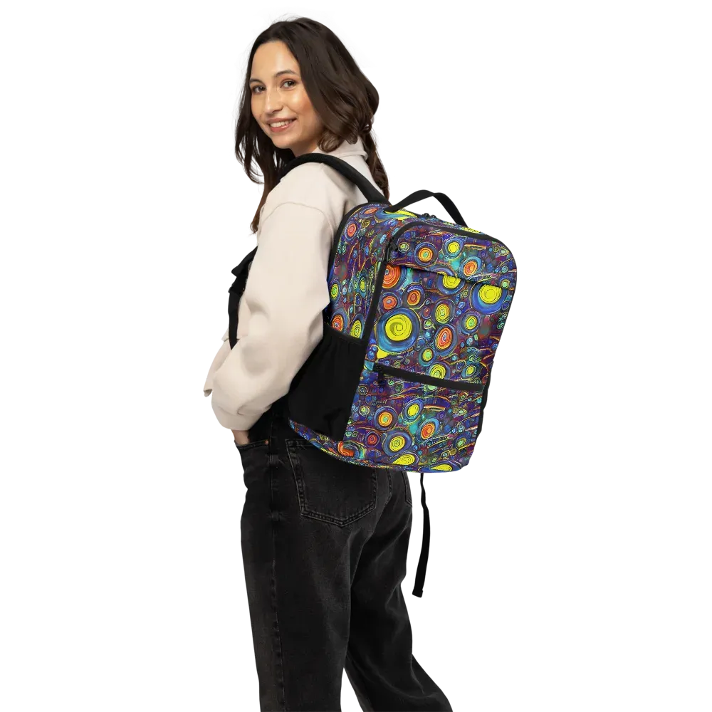 Indigo Cyclone on Utility Backpack — Back