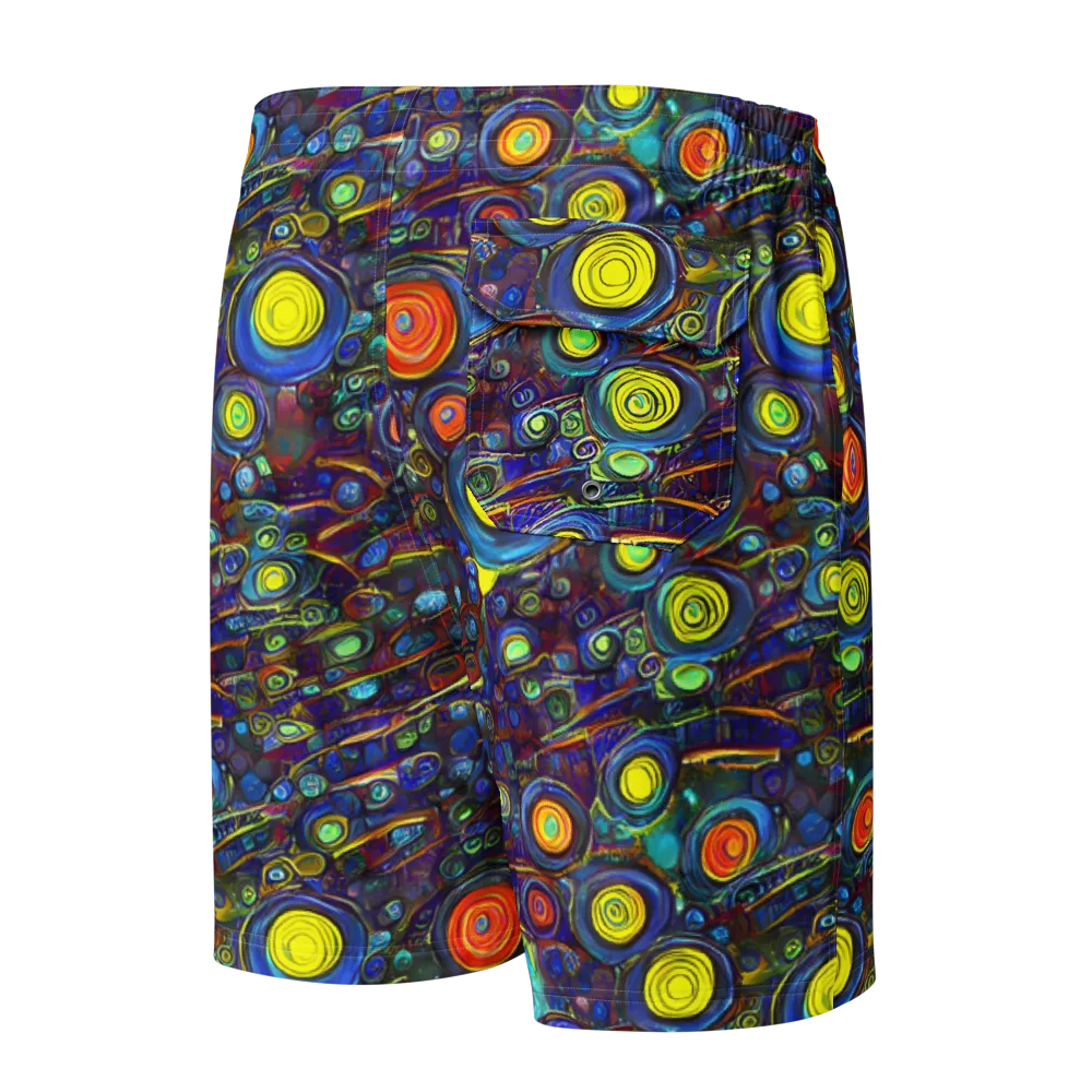 Indigo Cyclone on Men's Board Shorts — Back
