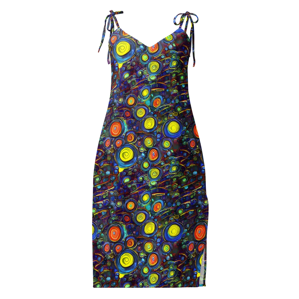 Indigo Cyclone on Slip Dress — Front