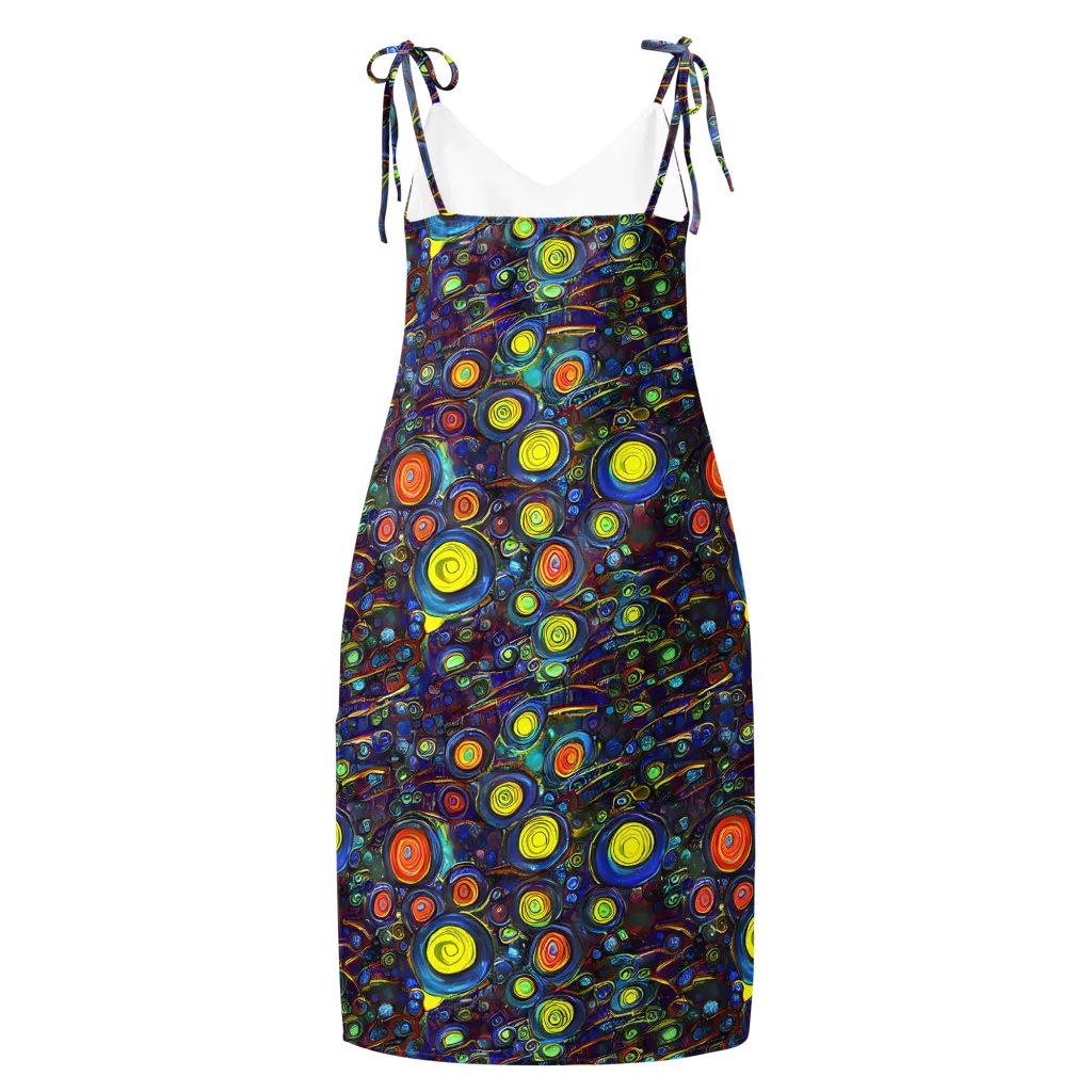 Indigo Cyclone on Slip Dress — Back