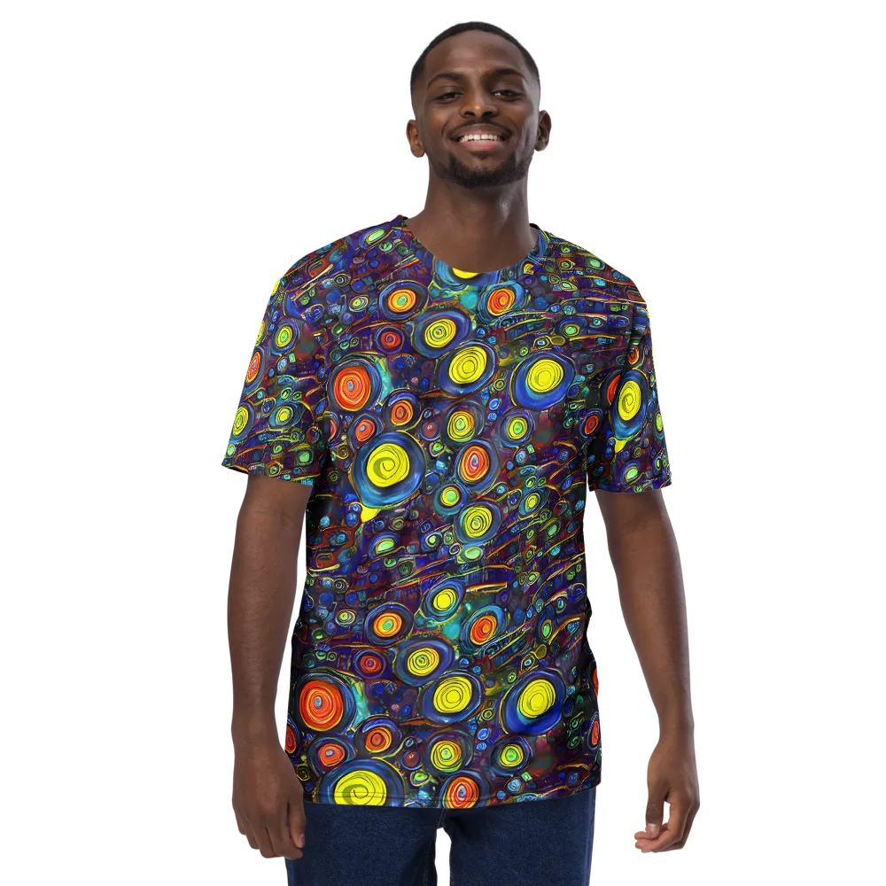 Indigo Cyclone on Men's Crew Neck T-Shirt — Front