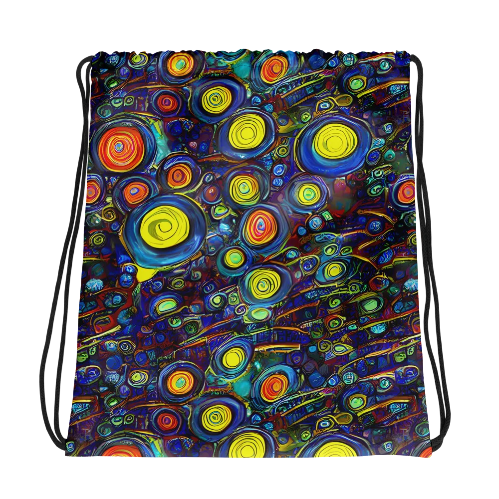 Indigo Cyclone on Drawstring Bag — Photo