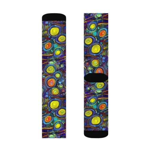 Indigo Cyclone on a Socks