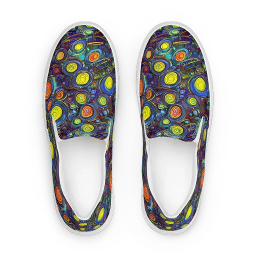 Indigo Cyclone on a Women's Slip-On Canvas Shoes