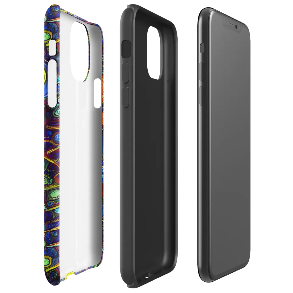 Indigo Cyclone on Tough Case for iPhone® — Right