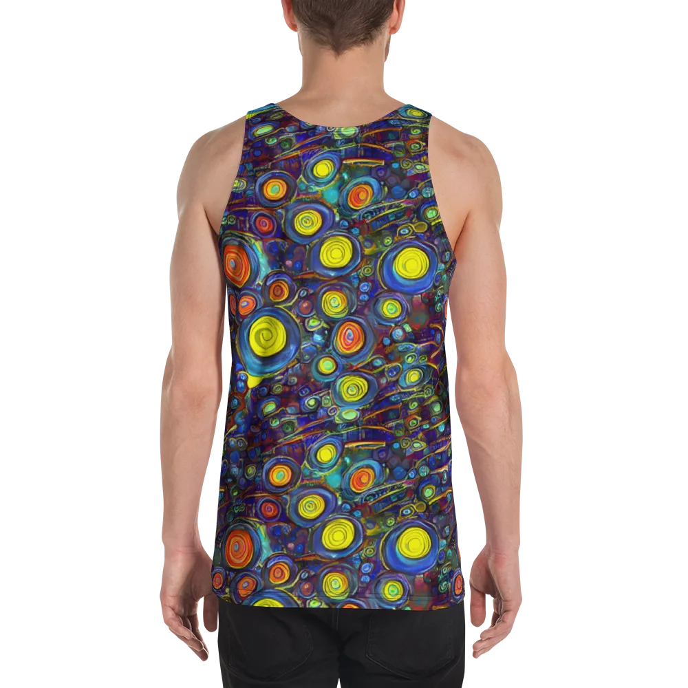 Indigo Cyclone on Men's Tank Top — Back