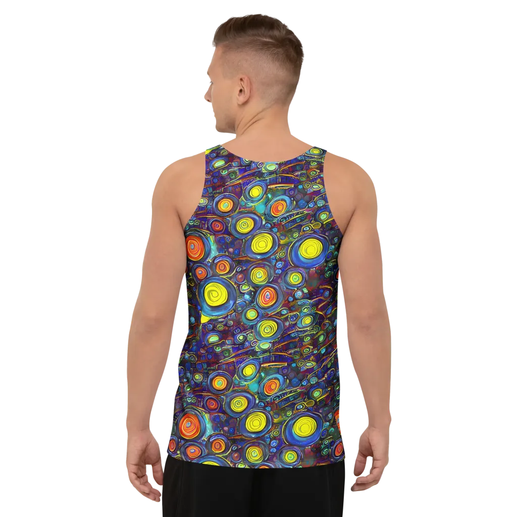 Indigo Cyclone on Men's Tank Top — Back