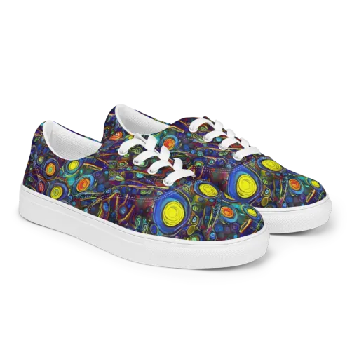 Indigo Cyclone on a Men's Lace-Up Canvas Shoes