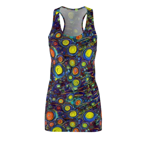 Indigo Cyclone on a Racerback Dress