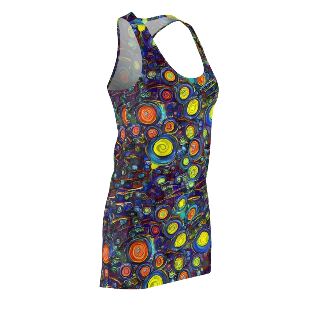 Indigo Cyclone on Racerback Dress — Front Side