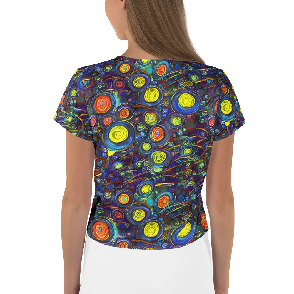 Indigo Cyclone on Crop Tee — Back