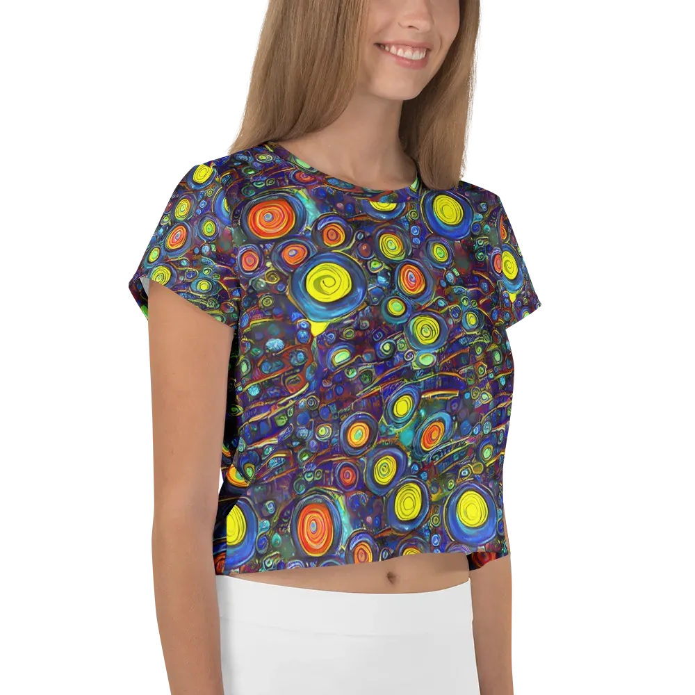 Indigo Cyclone on Crop Tee — Right