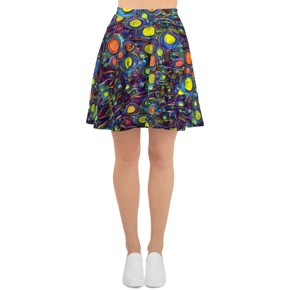 Indigo Cyclone on Skater Skirt — Front