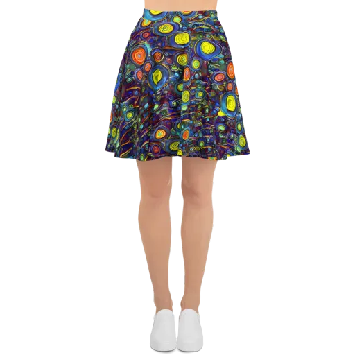 Indigo Cyclone on a Skater Skirt