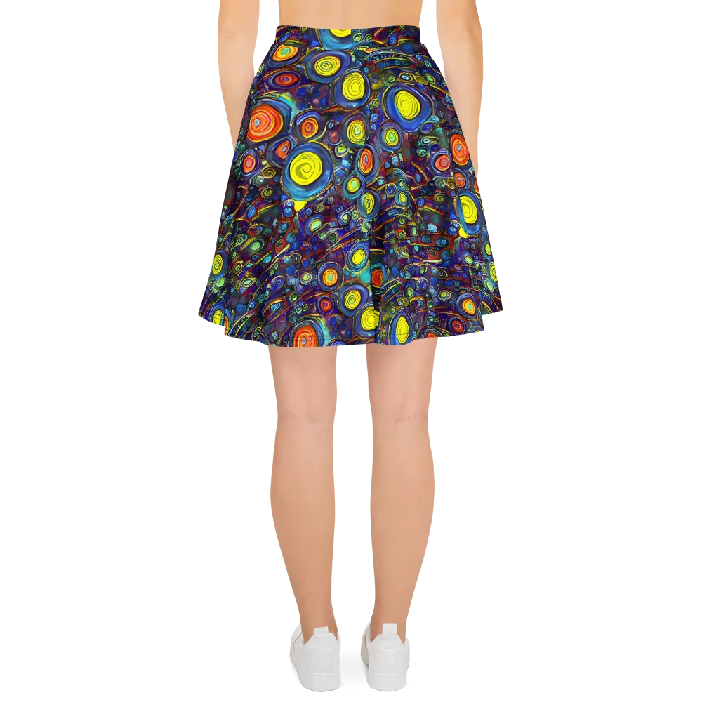 Indigo Cyclone on Skater Skirt — Back