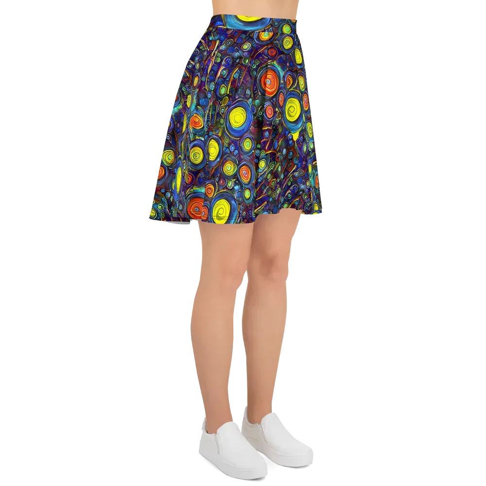 Indigo Cyclone on Skater Skirt — Right