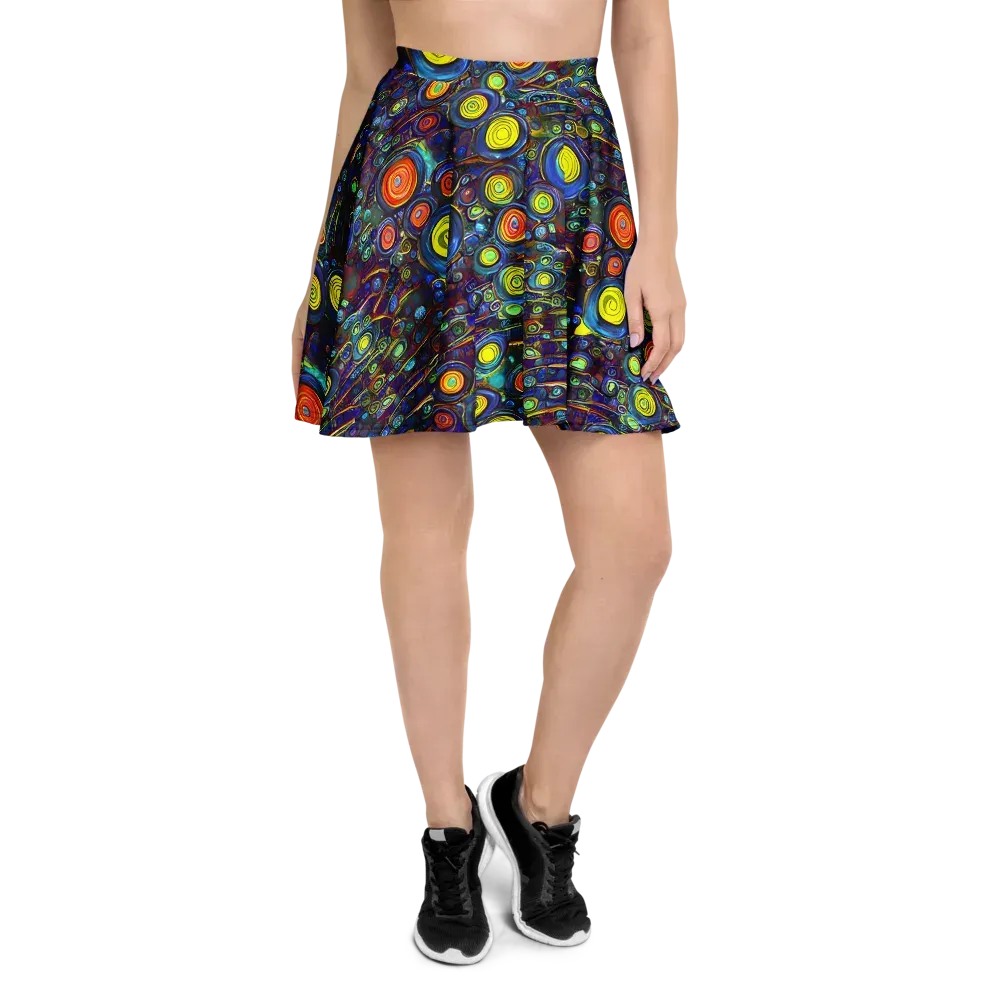 Indigo Cyclone on Skater Skirt — Front