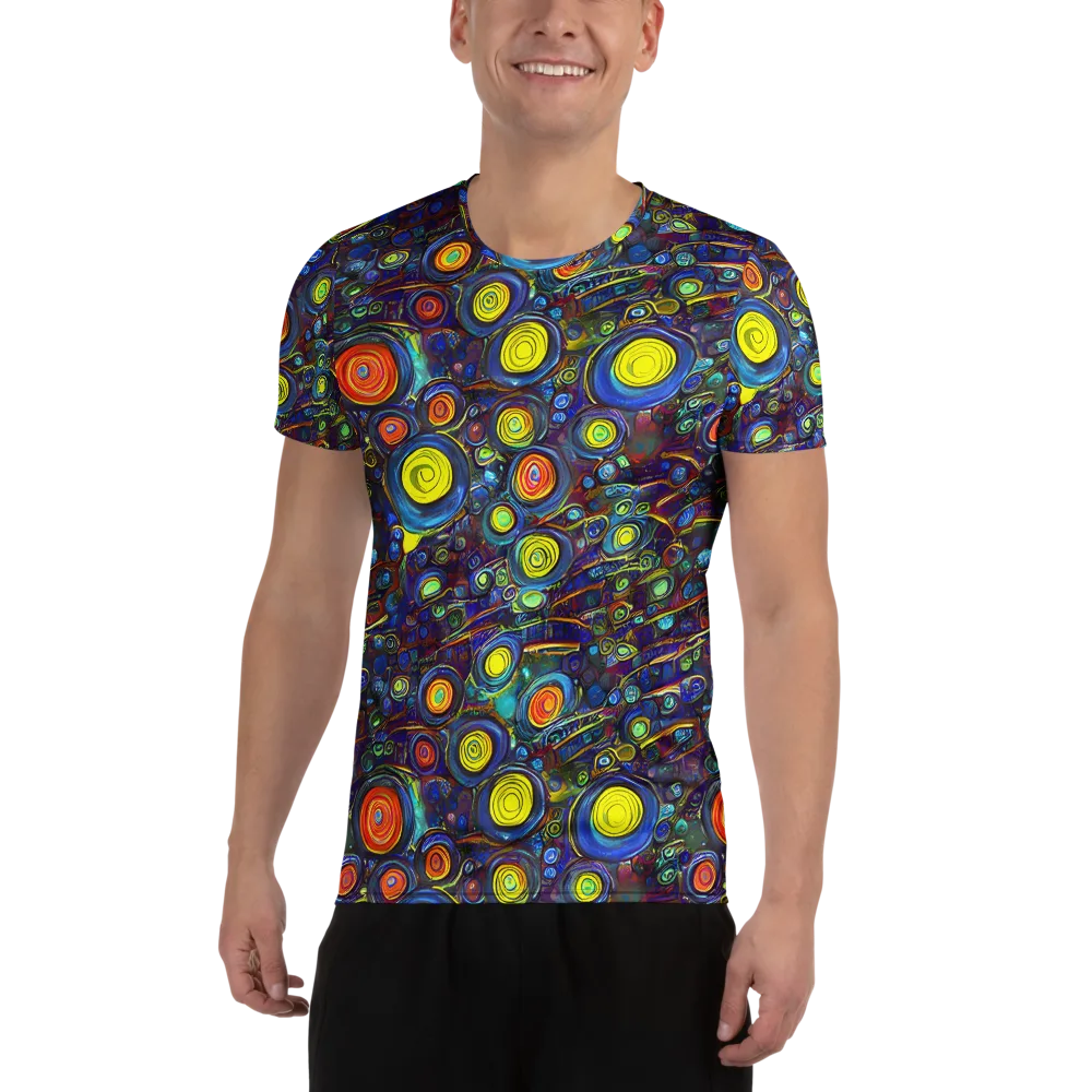 Indigo Cyclone on Men's Athletic T-Shirt — Front