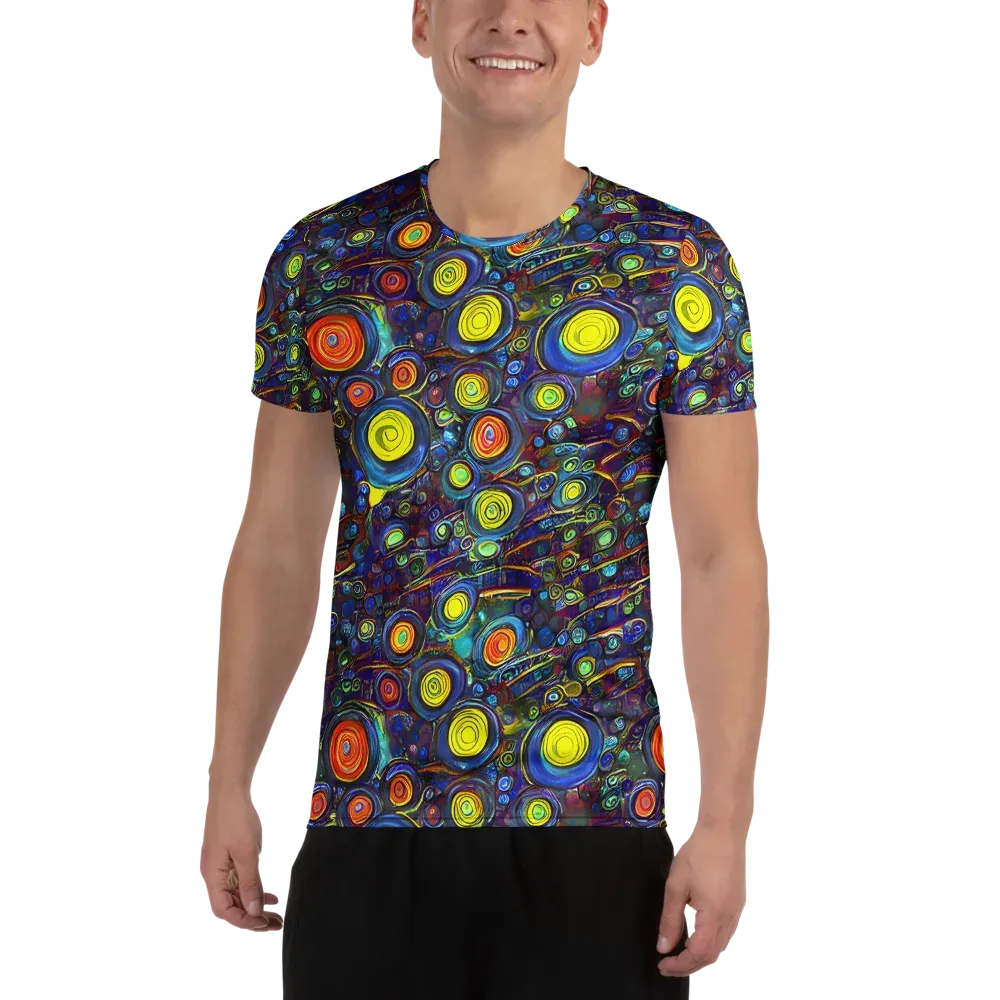 Indigo Cyclone on Men's Athletic T-Shirt — Front