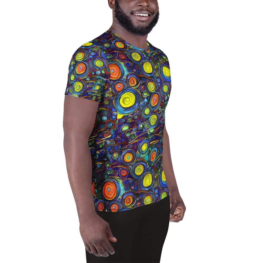 Indigo Cyclone on Men's Athletic T-Shirt — Right