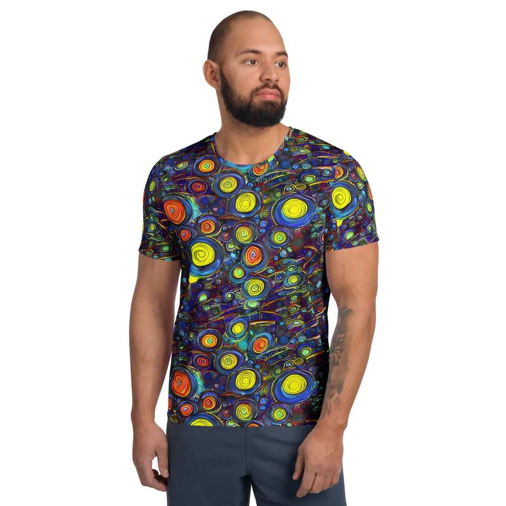 Indigo Cyclone on Men's Athletic T-Shirt — Front