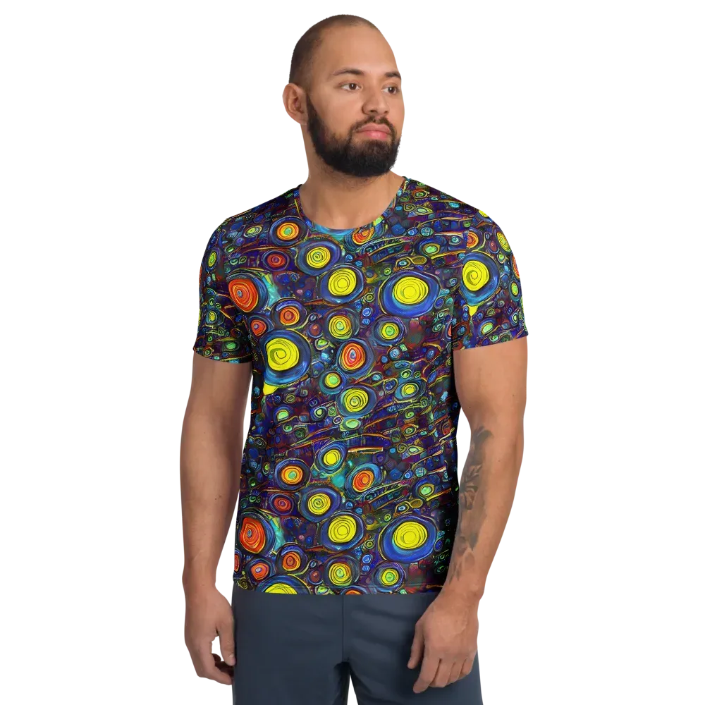 Indigo Cyclone on Men's Athletic T-Shirt — Front
