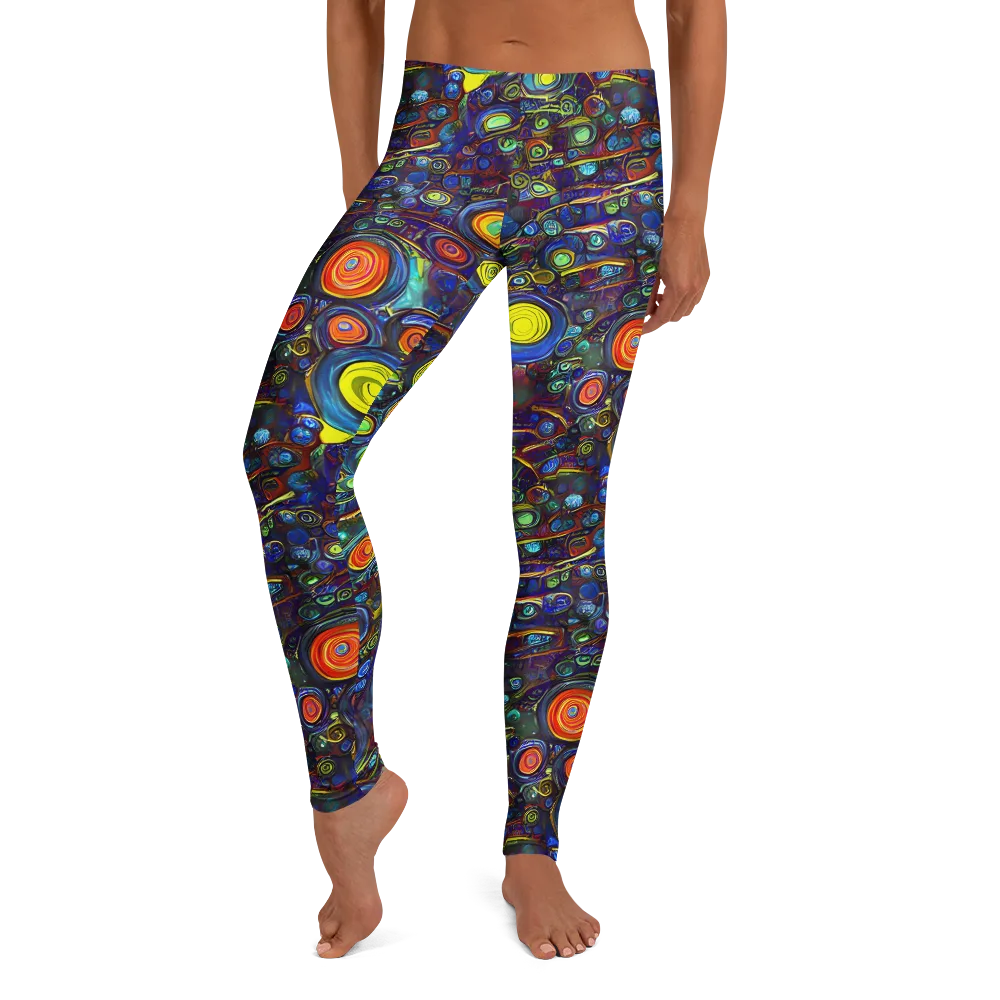 Indigo Cyclone on Leggings — Front