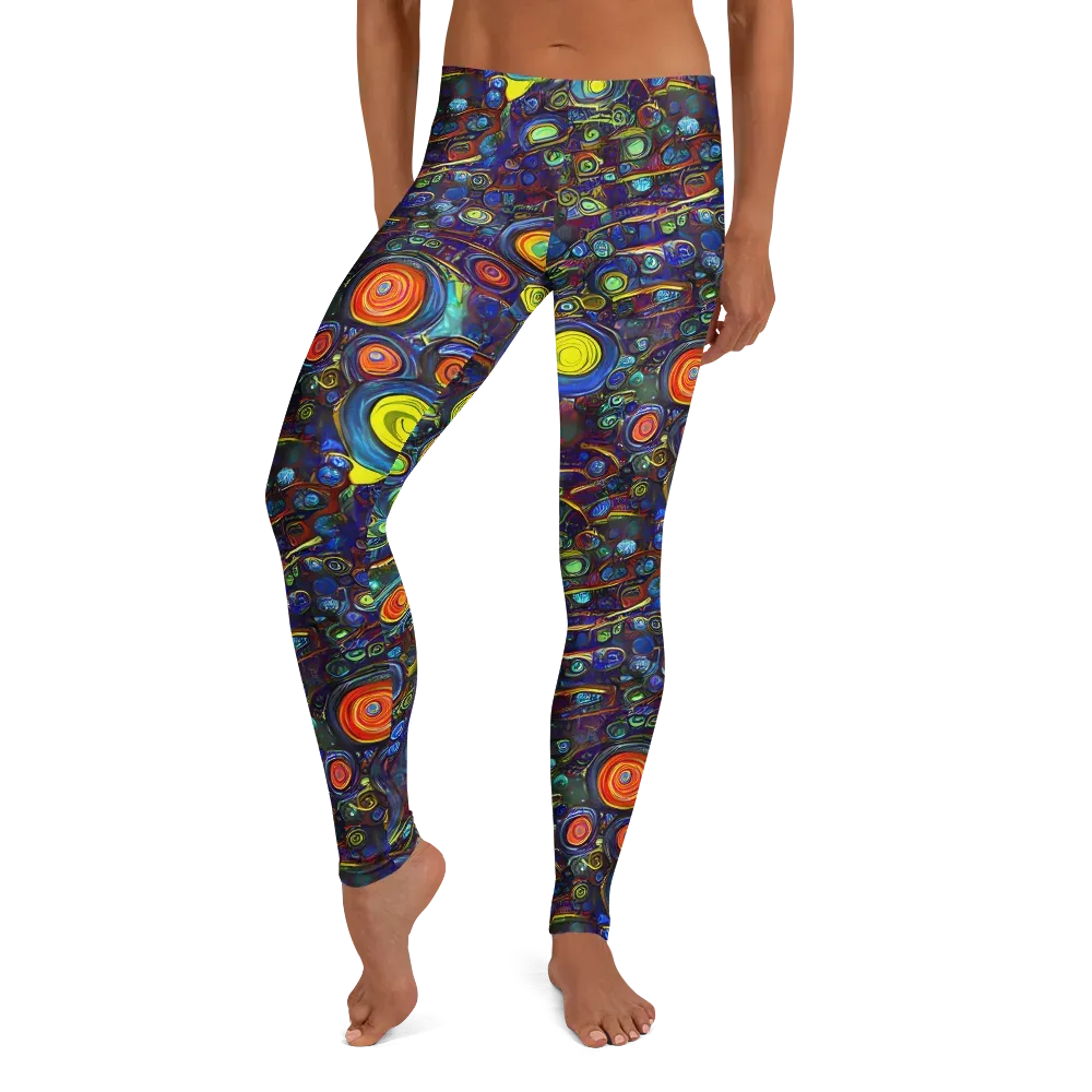 Indigo Cyclone on Leggings — Front