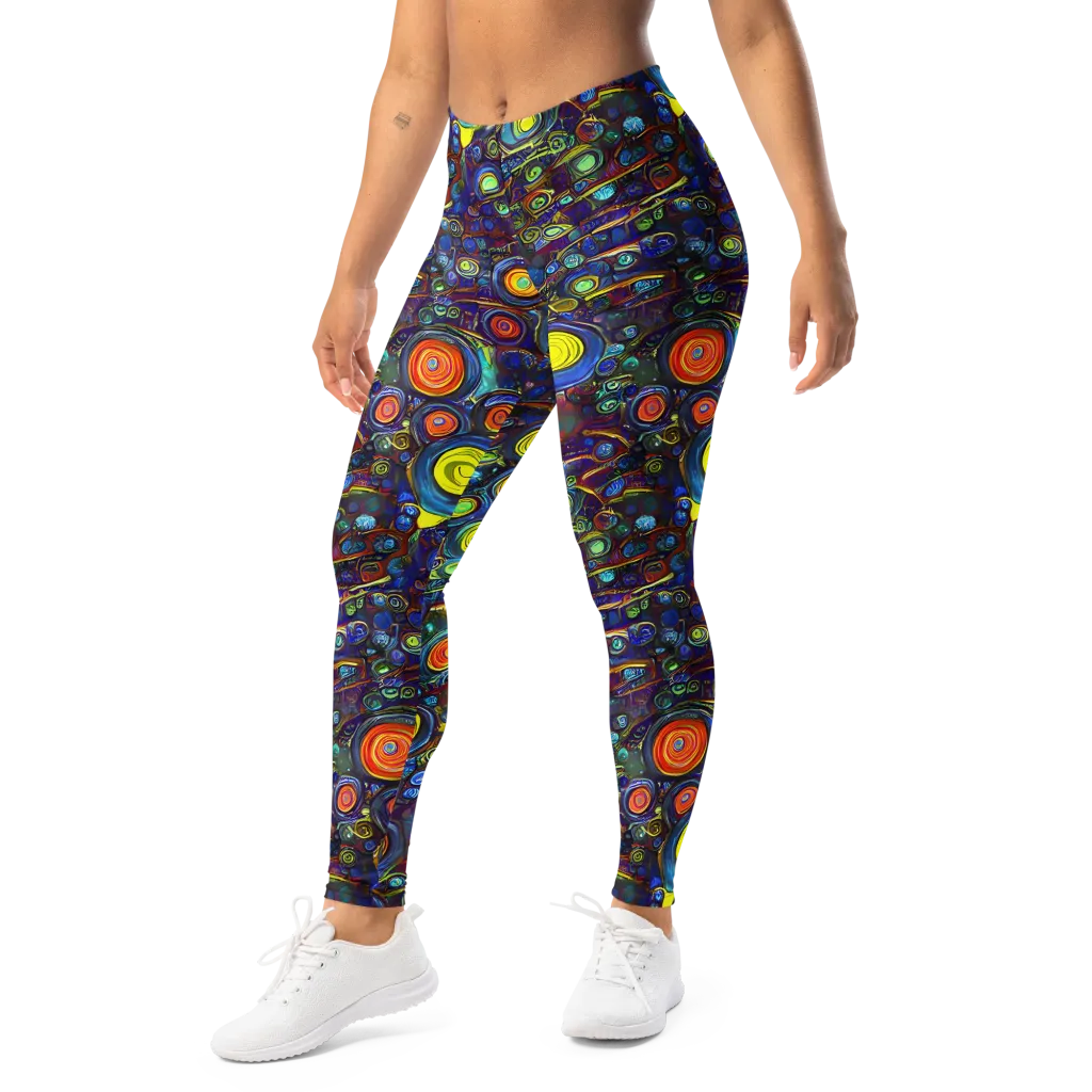 Indigo Cyclone on Leggings — Left Front