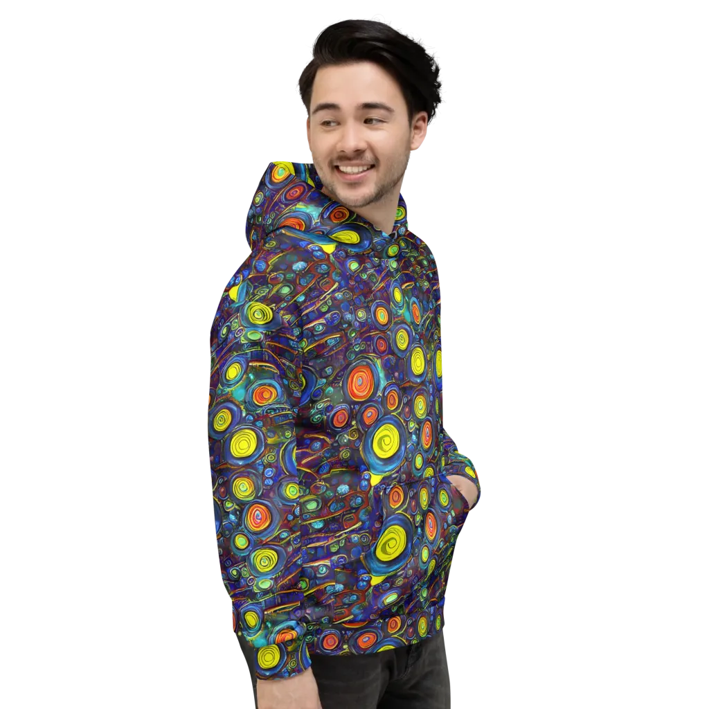 Indigo Cyclone on Hoodie — Right