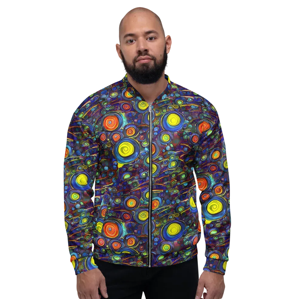 Indigo Cyclone on Bomber Jacket — Front