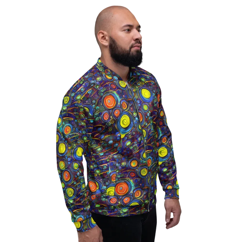 Indigo Cyclone on Bomber Jacket — Right