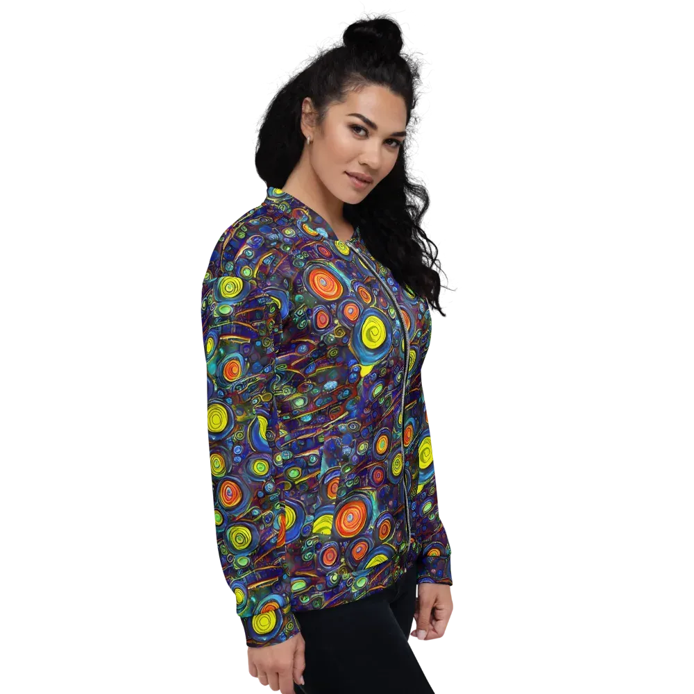 Indigo Cyclone on Bomber Jacket — Right