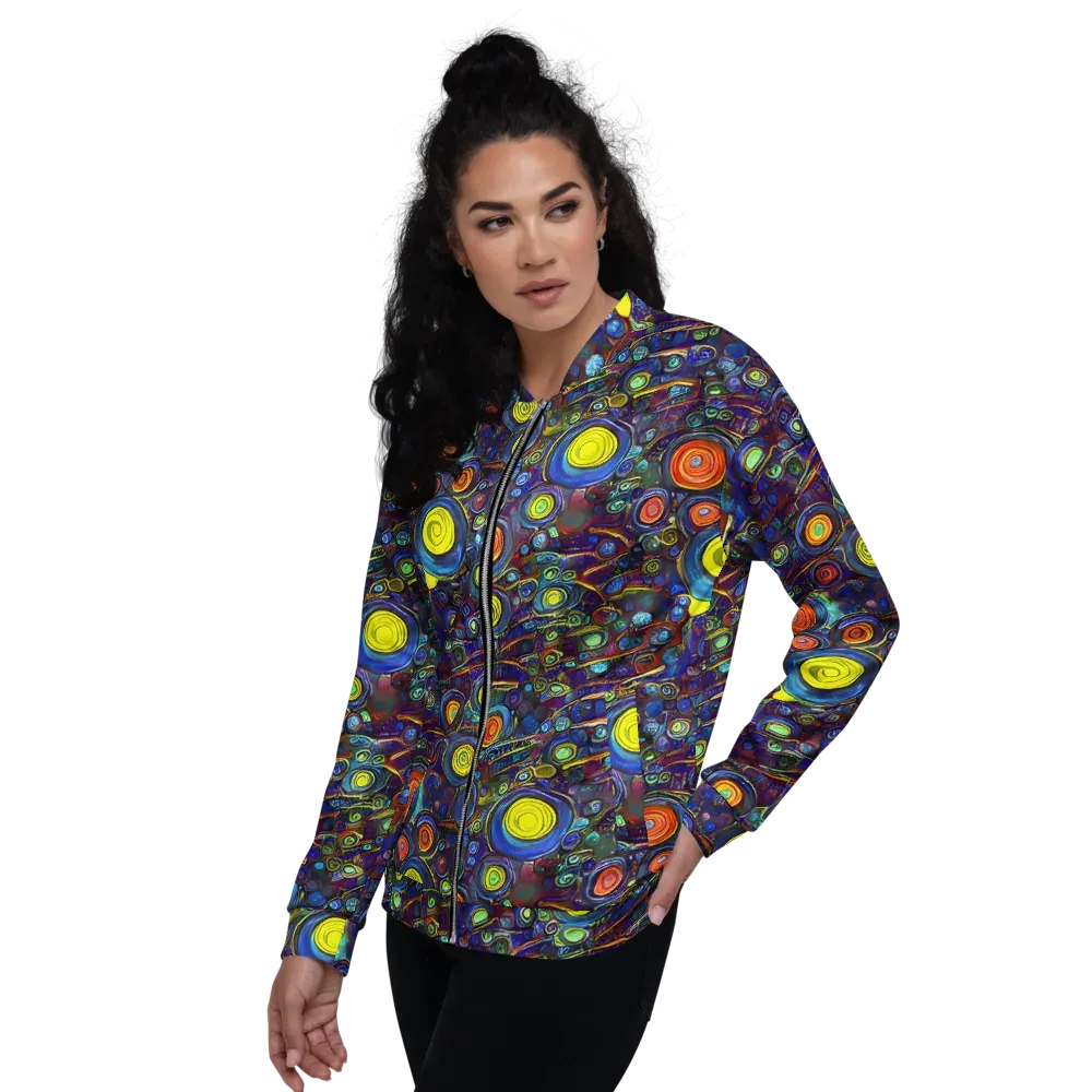Indigo Cyclone on Bomber Jacket — Left