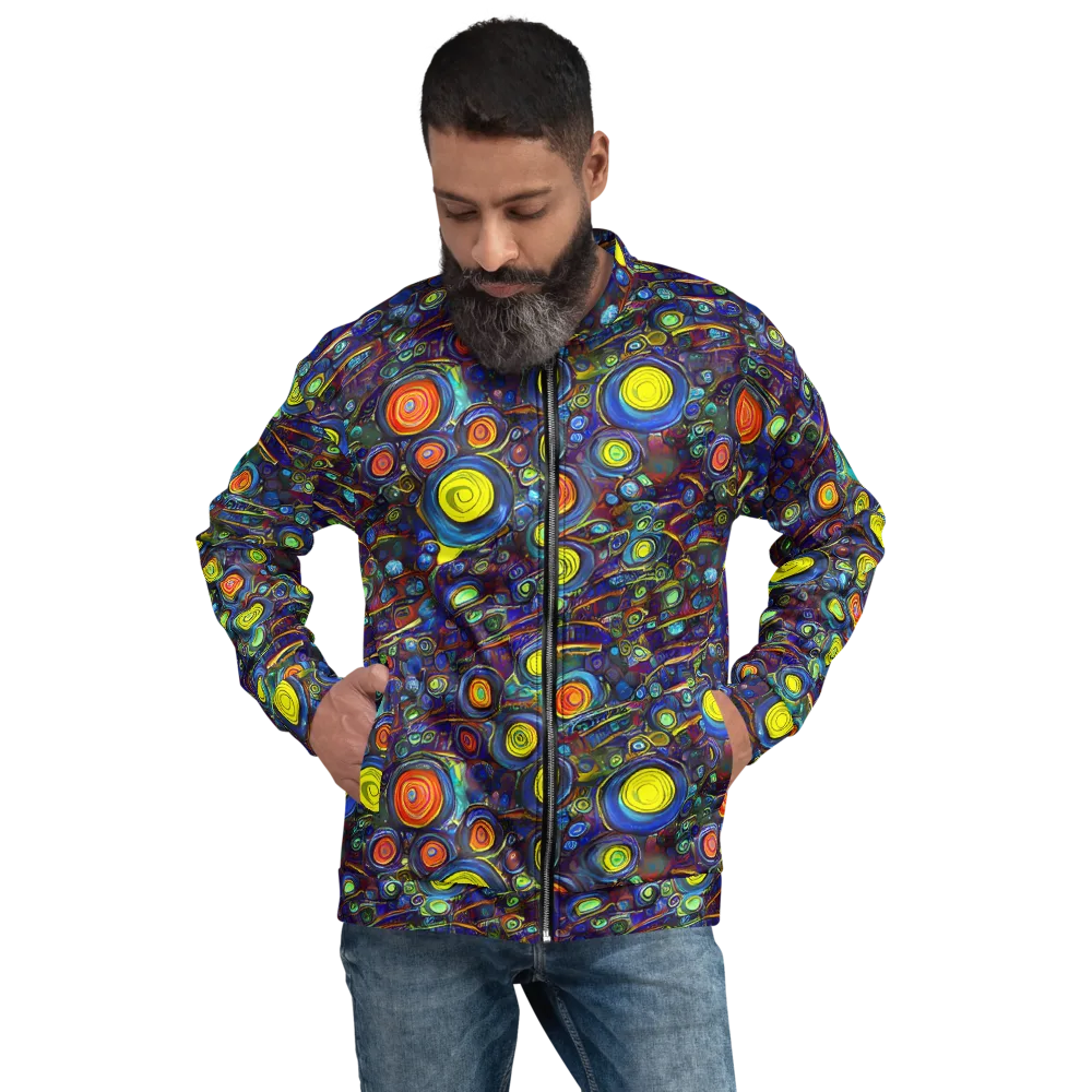 Indigo Cyclone on Bomber Jacket — Front