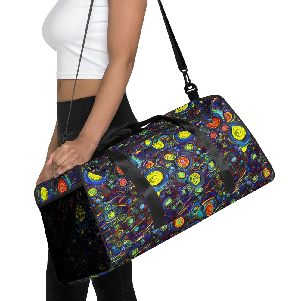 Indigo Cyclone on Duffle Bag — Front